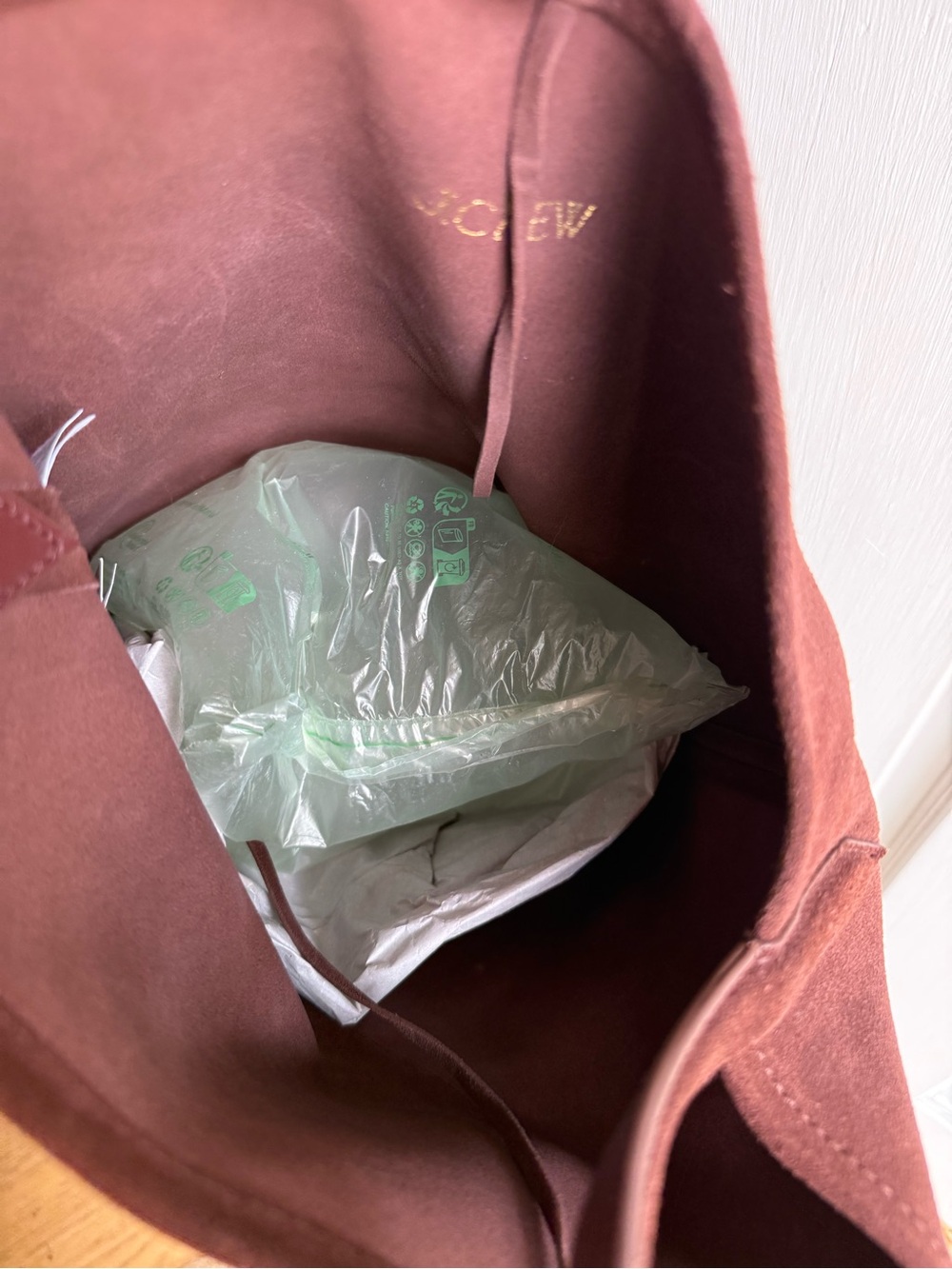 J. Crew Deep Brown Suede Berkeley Bucket Shoulder Tote - Picture 4 of 7